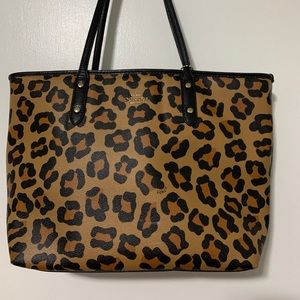Coach Animal Print Bag w/ Wristlet 2pc